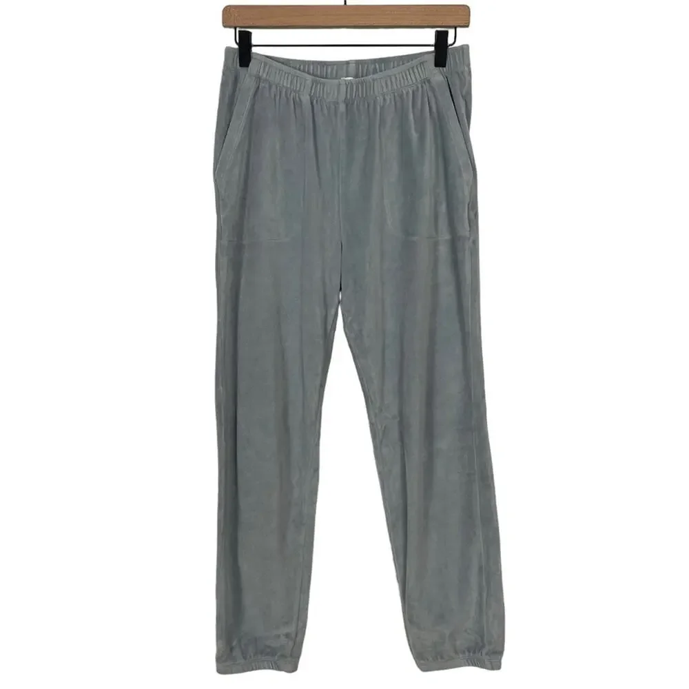 Aerie Velour Joggers Sweatshirt Set Blue Grey Size Small
